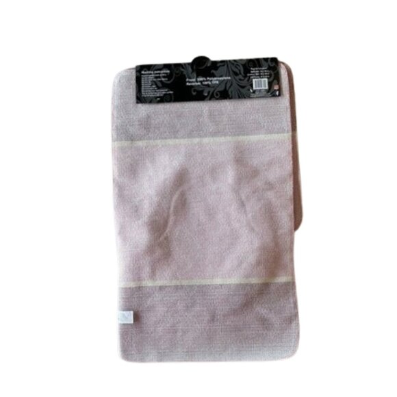 Madison 3 Piece Bathroom Rug Set, Bathroom Rug, Contour Rug & Lid Cover Burgundy - Picture 4 of 6